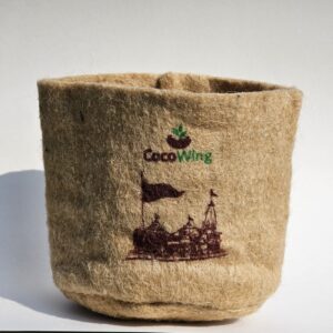 Cultivate with Faith: Eco-Friendly Jute Grow Bag (Ayodhya Ram Mandir Print) - 6x6 Inches