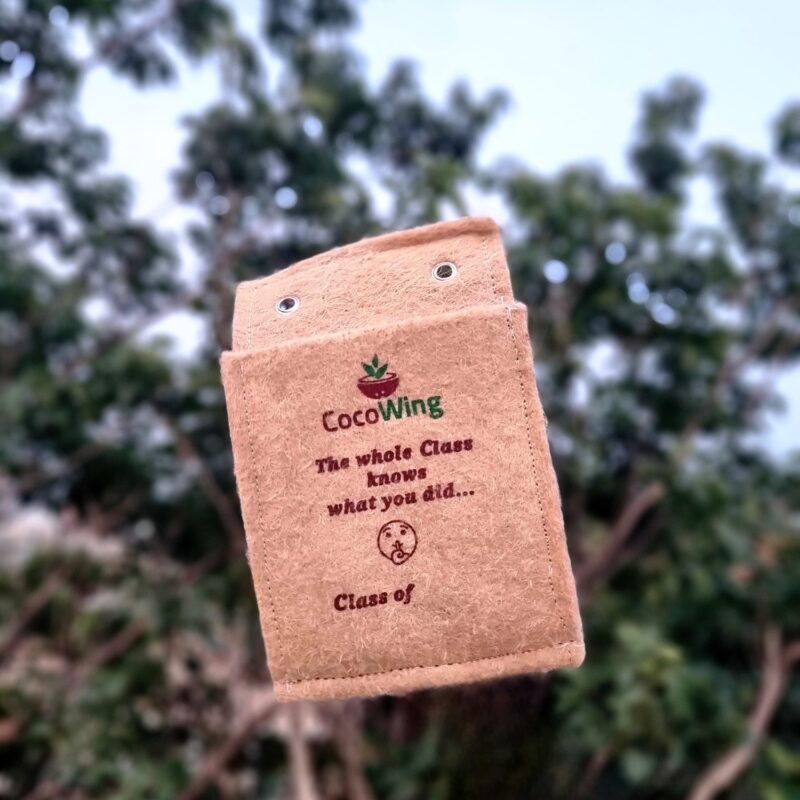 CocoWing “I Know What You Did That Year – Class of [Year]” Jute Grow Bag | Wall Pocket & Indoor Planter (6x7")